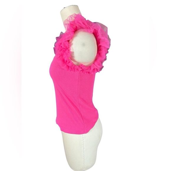 Dolan tulle sleeve tank pink size small - Picture 4 of 6
